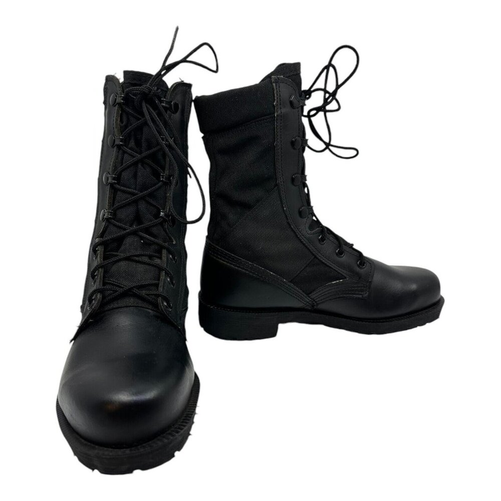 US Military BELLEVILLE Black Steel Toe Combat Boots 5.5R Oil Resistance NEW VTG.